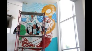 Mural de El Taqhero en el programa “Ser artistas”, en la GAALS el 02 de Julio de 2025 -Video-