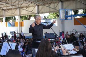 Mañana musical con la Banda Sinfónica Juvenil del Estado en la Escuela Activa Integral