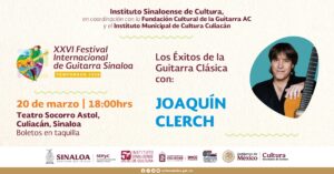 Con el concierto de Joaquín Clerch inicia mañana viernes el Festival Internacional de Guitarra