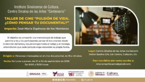 Invita el ISIC a participar en el Taller de Cine Documental “Pulsión de vida”